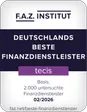 Siegel F.A.Z.-Institut: Deutschlands beste Finanzdienstleister